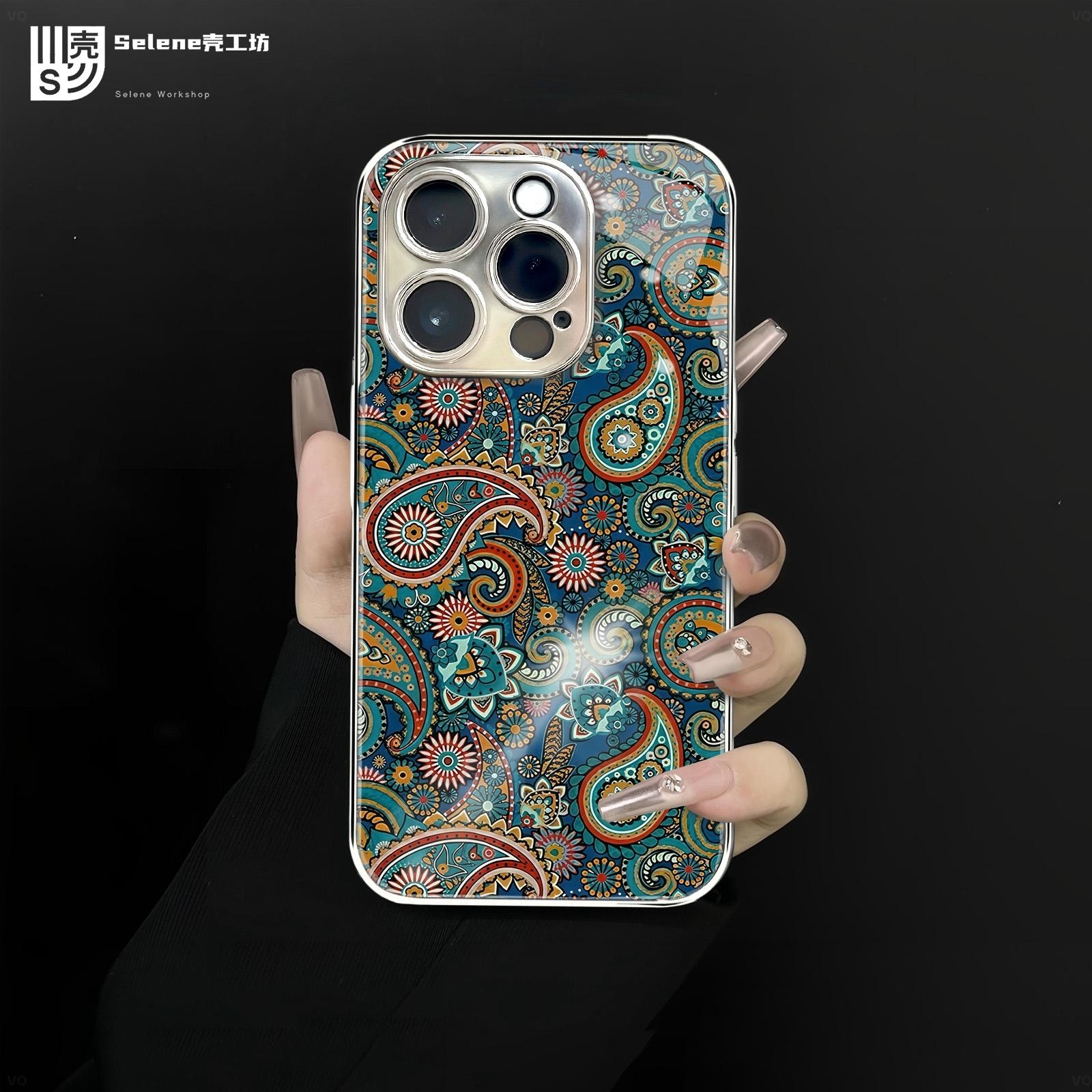 藏系祥云图腾适用苹果/华为/oppo/小米复古个性高级感创意手机壳