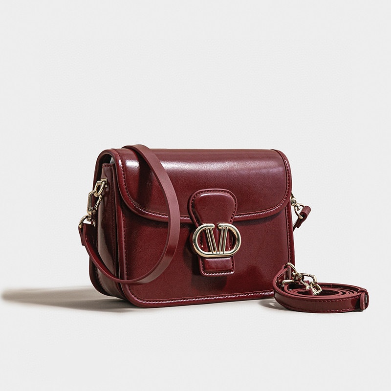 【C&R】时尚单肩斜挎托特包SK-82919-布朗红/20.5x16x8cm