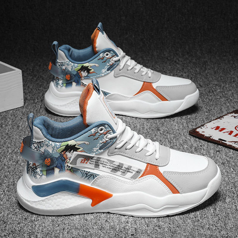 男鞋春东季跑步运动休闲跑步初中生增高学生篮球潮鞋