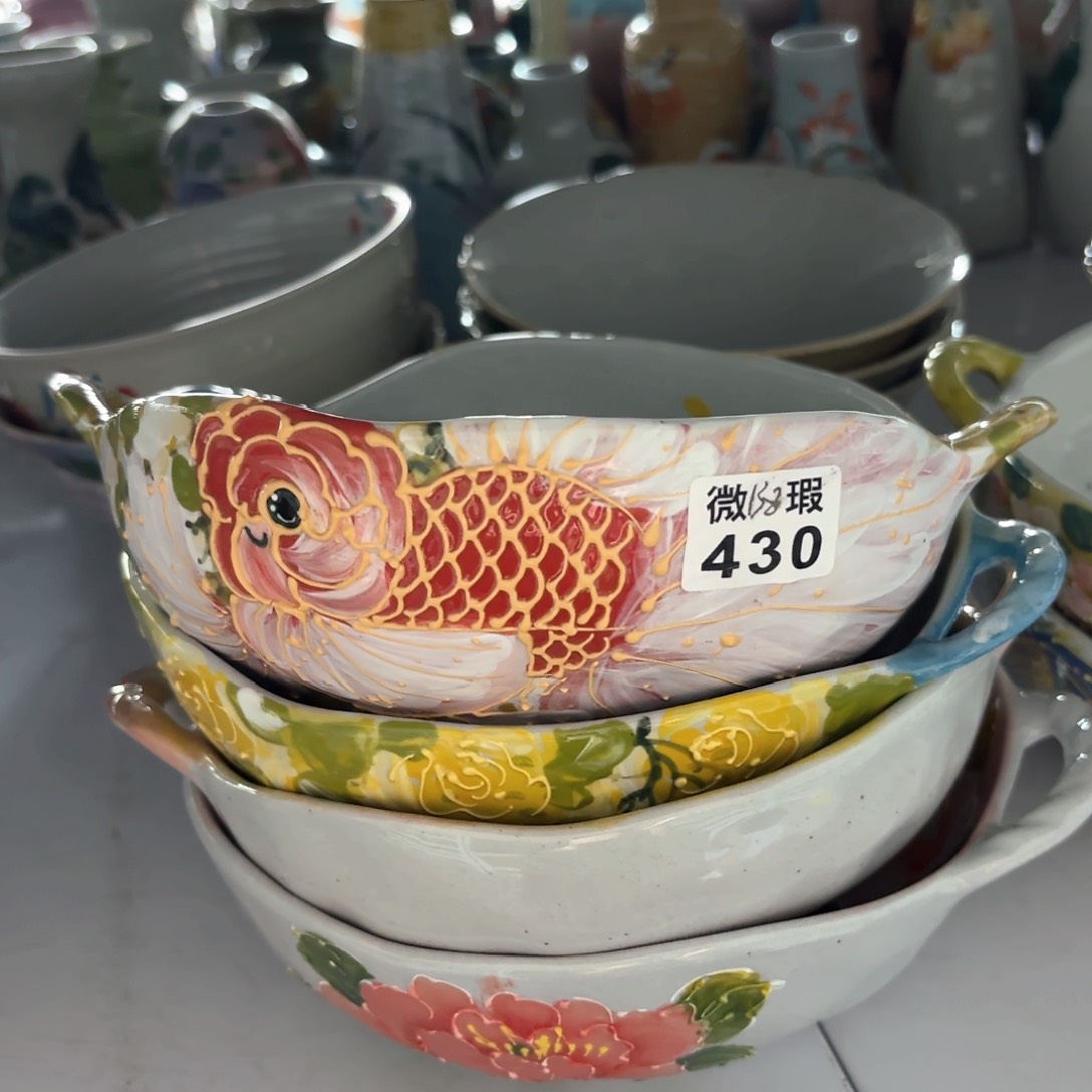 景德镇手绘高温釉下彩陶瓷茶具