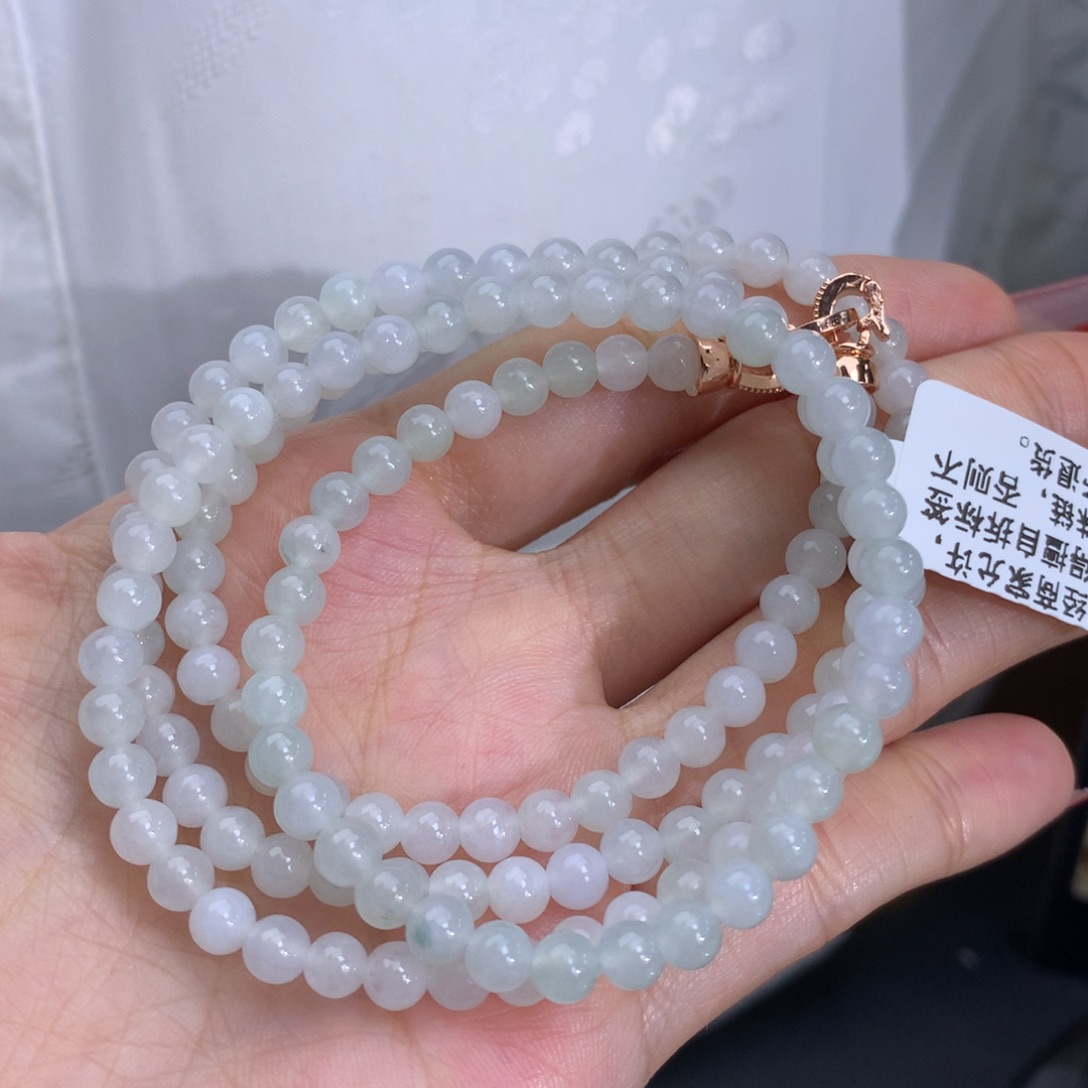 翡翠手链未镶嵌卡4.8胶润项链