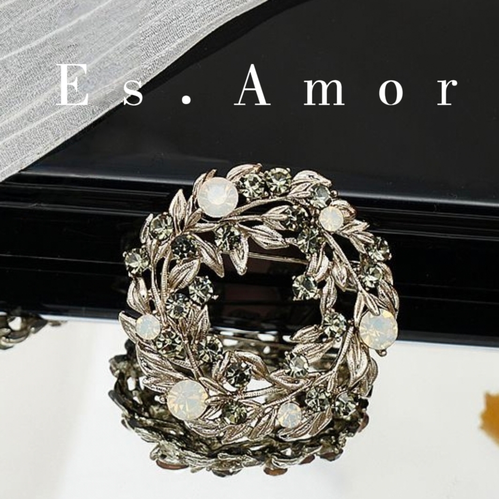 合金仿水晶胸针 Es.周七英伦复古巴洛克宫廷胸针中古25AWB9032