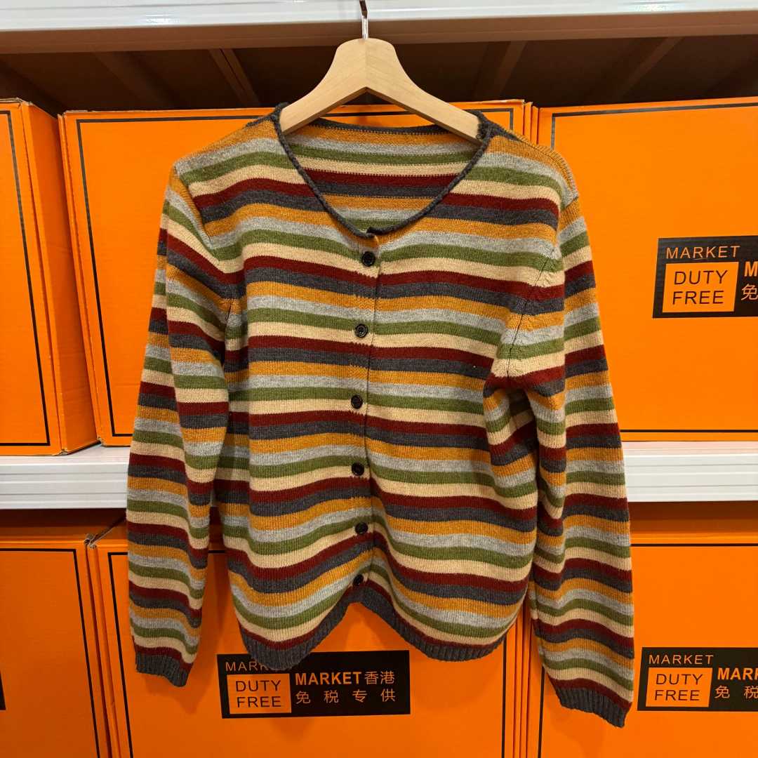 条纹毛针织衫RR4