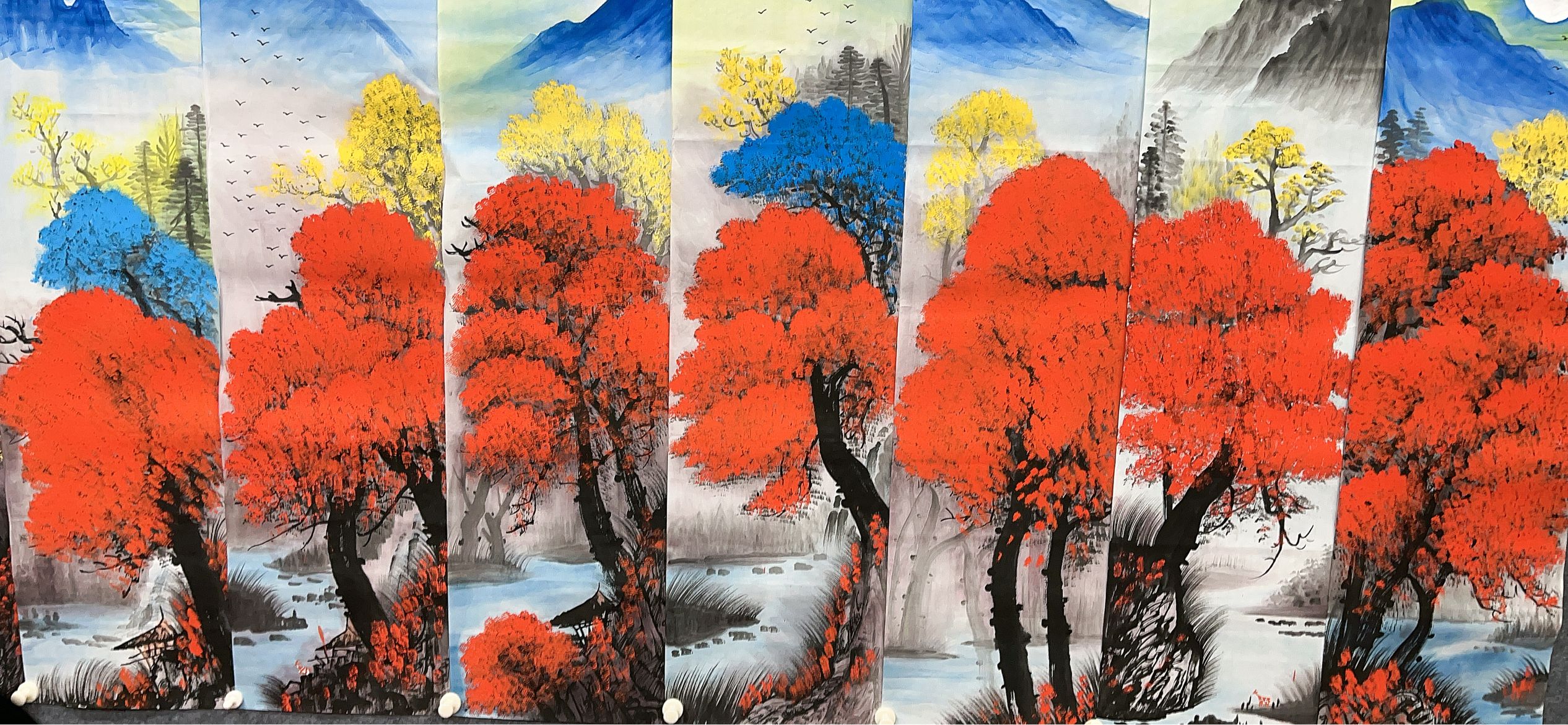 【四季】精品十二条屏装饰画通用链接