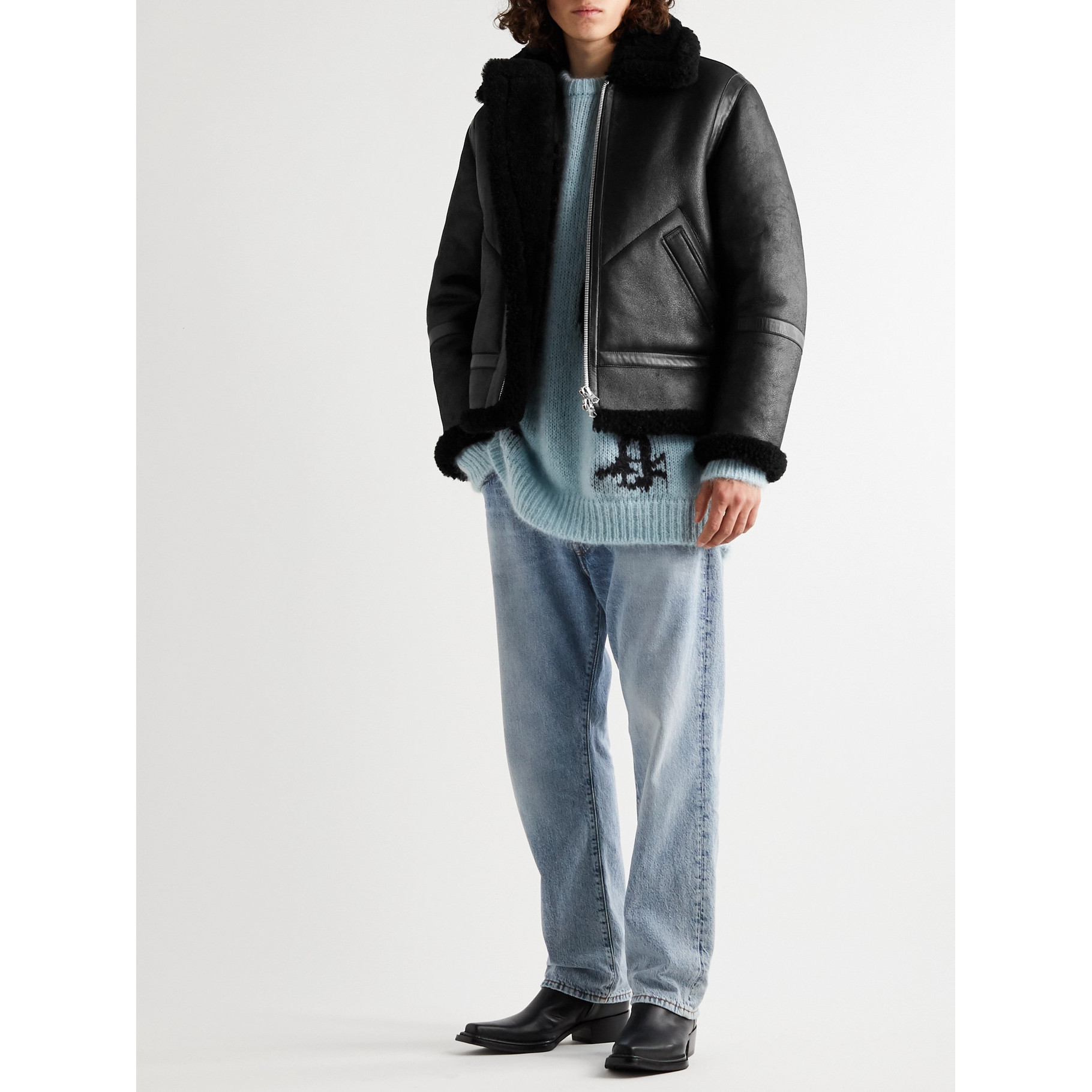 Acne Studios 大廓形羊毛皮夹克NAP颇特