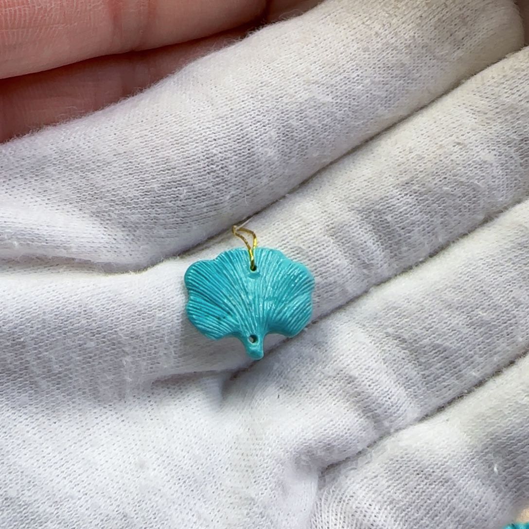 绿松石未镶嵌16银杏叶w