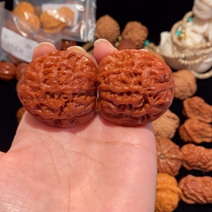 文玩核桃把件41将军膀54克352