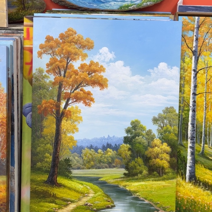 手工手绘精品油画60+90厘米
