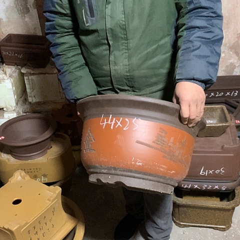 紫砂花盆手工制作