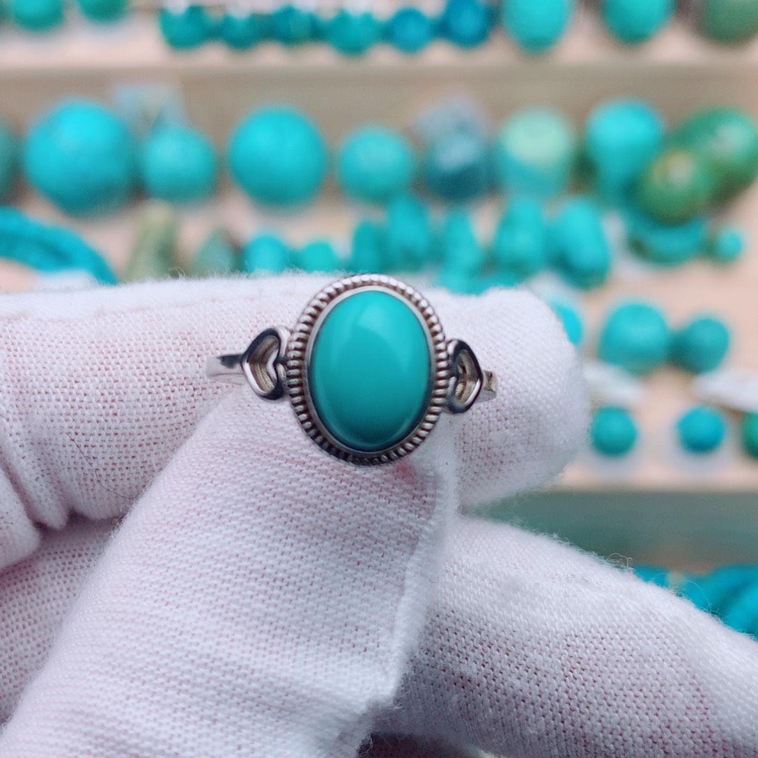 银S925镶嵌绿松石珠宝奇石