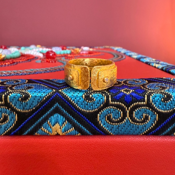 岳福珠宝足金通关戒13-15可调