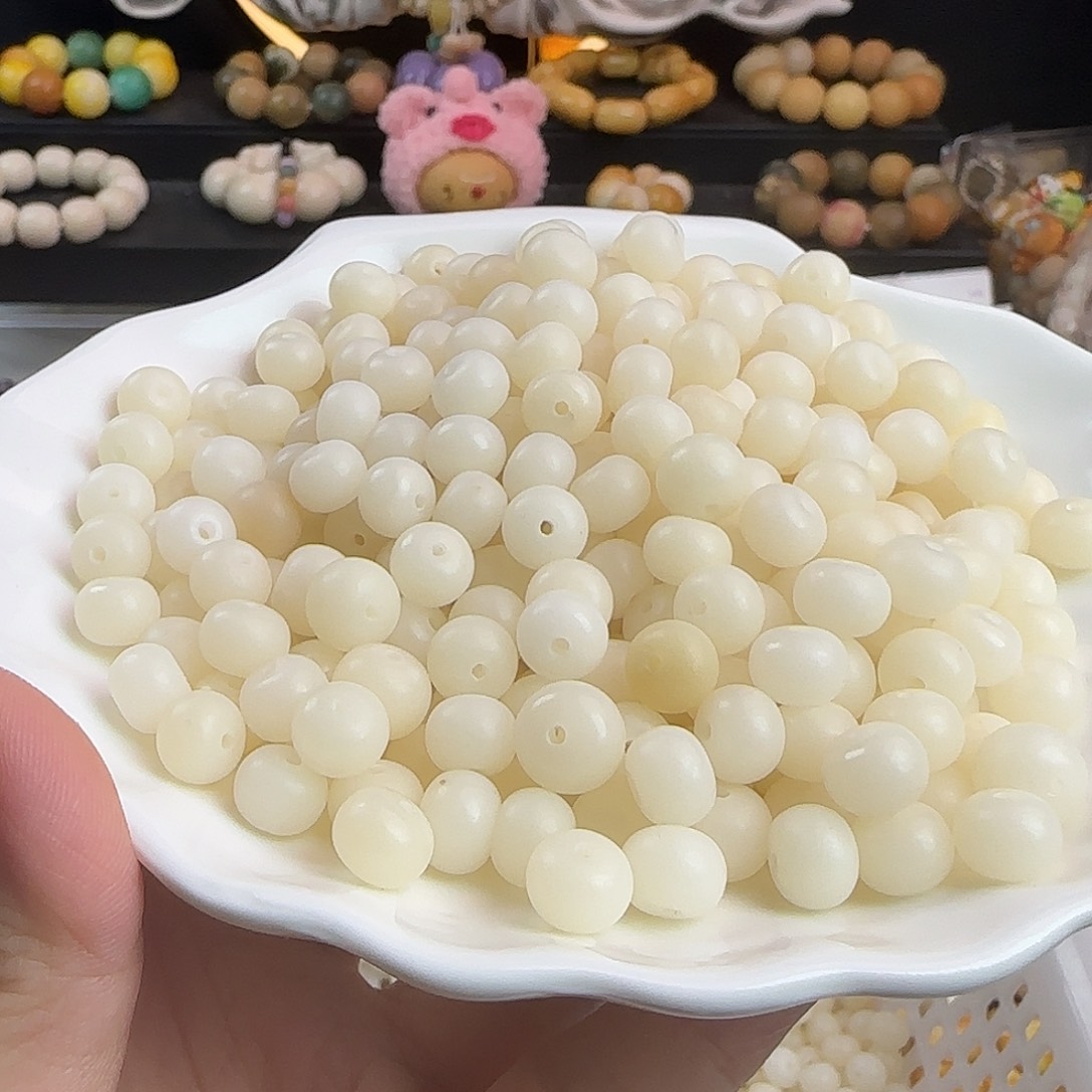 手串菩提根/象牙果微瑕卡9/10白苹果500颗