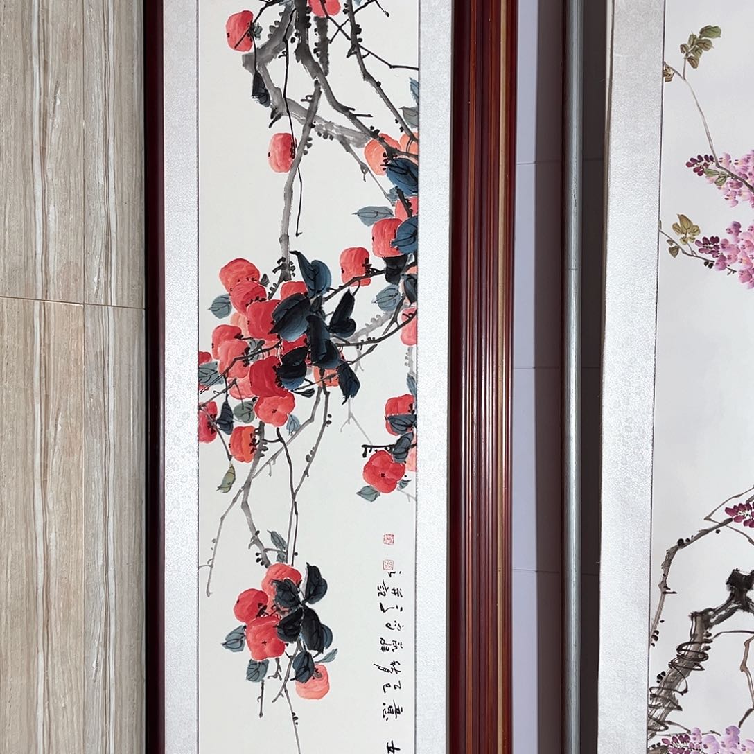 国画书画作品带框163×48