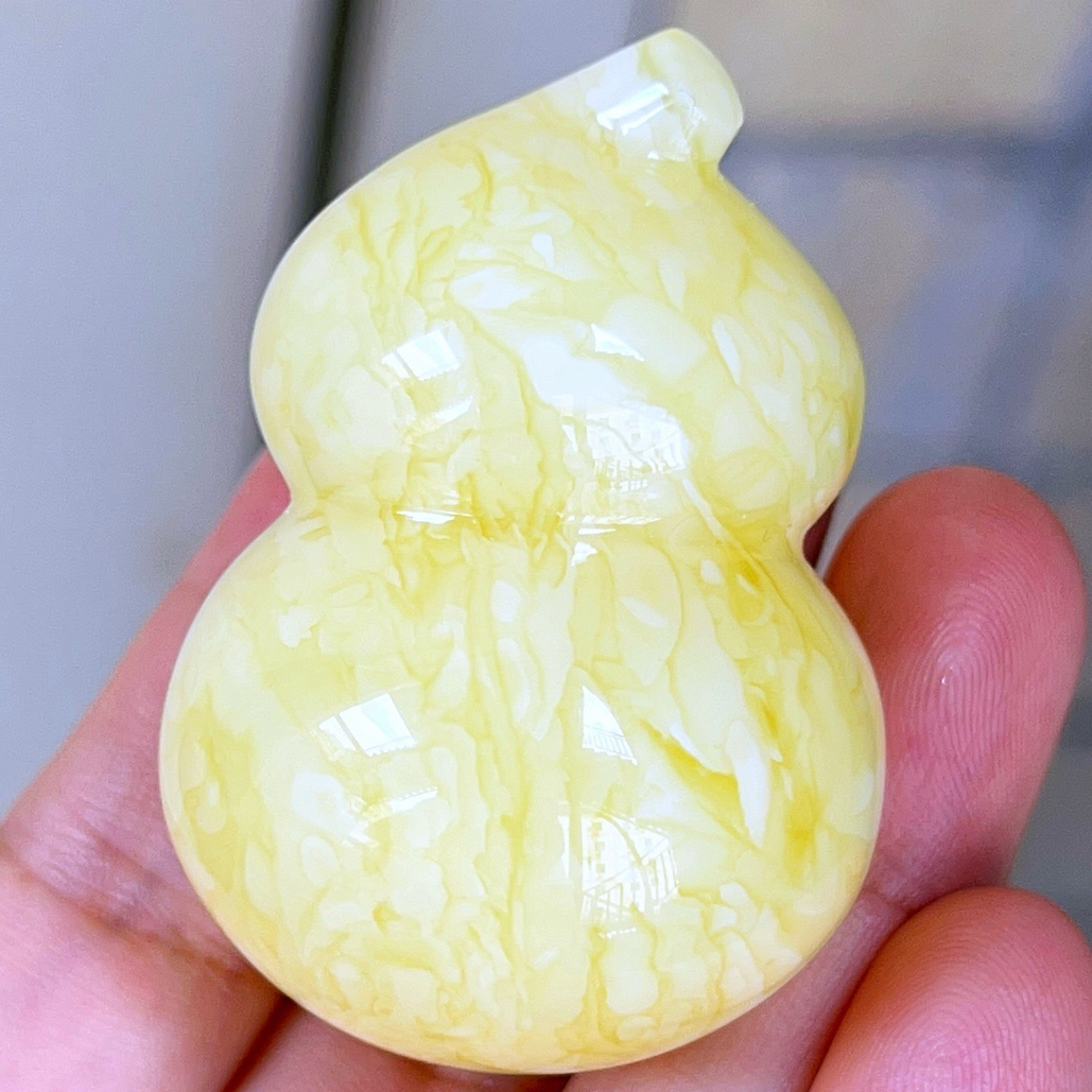白花蜡虎皮纹立体葫芦