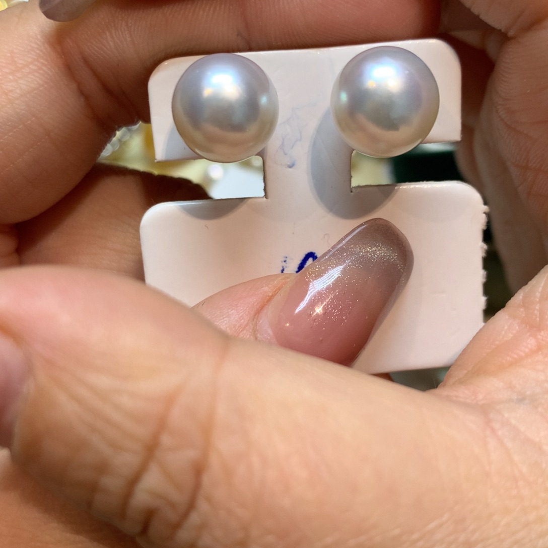海水珍珠耳饰18K金镶嵌