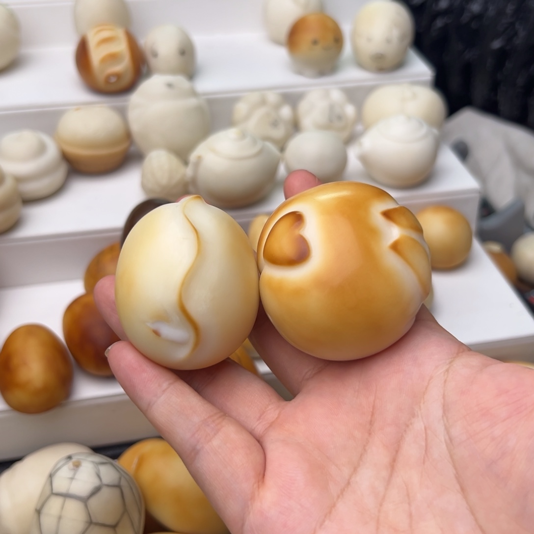 C***6把件菩提根/象牙果定制巨大柯基画面包巨大微瑕饺子画猫香菇