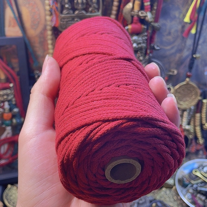 藏区阿佳手工喇嘛红绳子一卷100米尺寸卡3mm