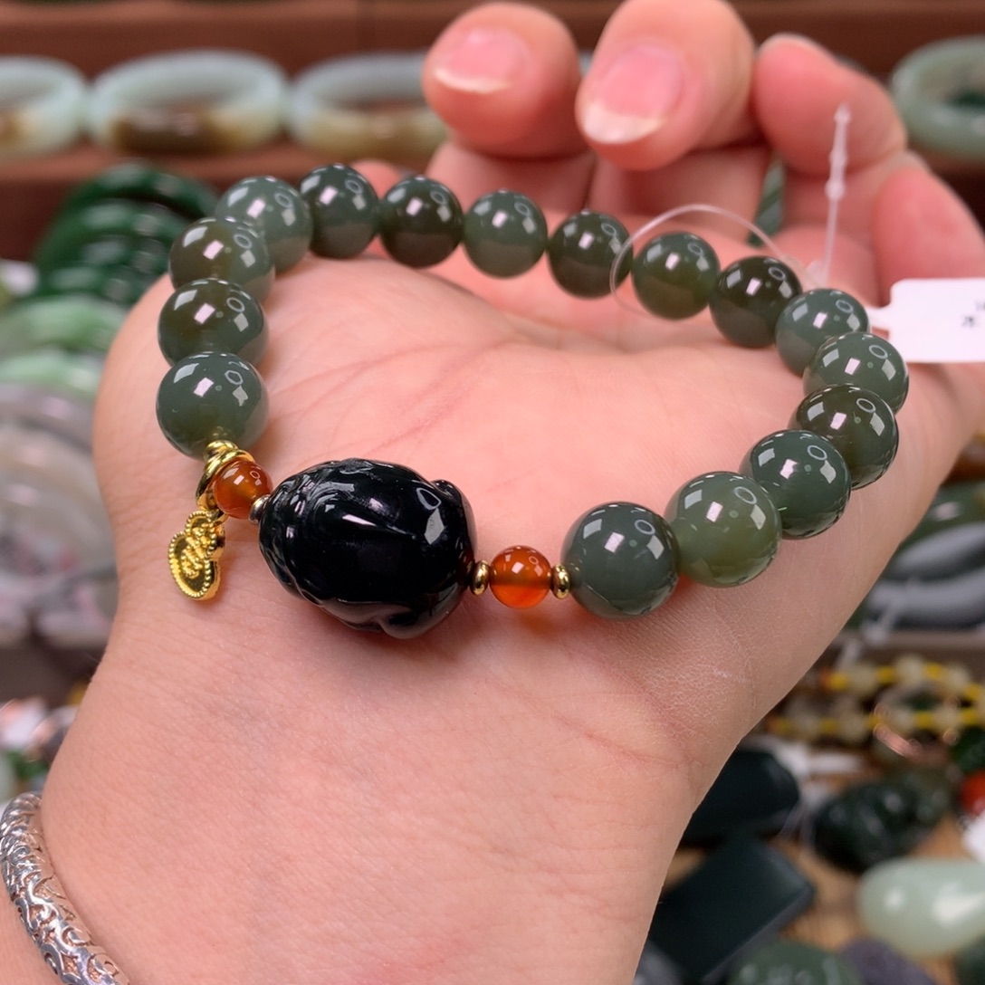 和田玉未镶嵌手链