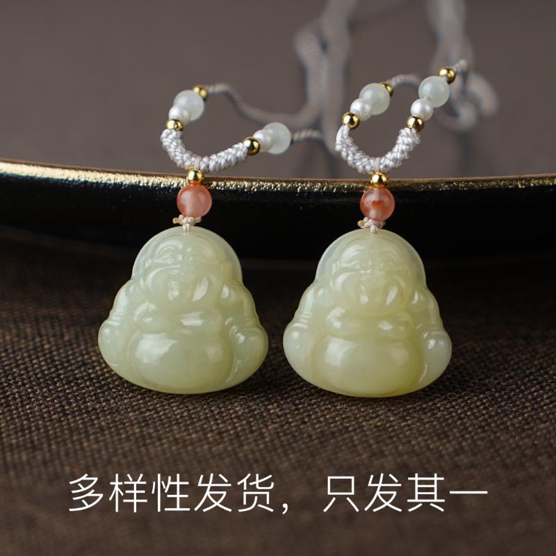 【年底捡漏】和田玉浅黄口佛公吊坠【多样性发货，发一件】
