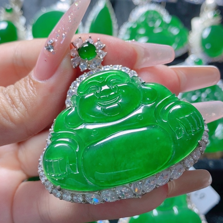 翡翠颈饰银S925镶嵌