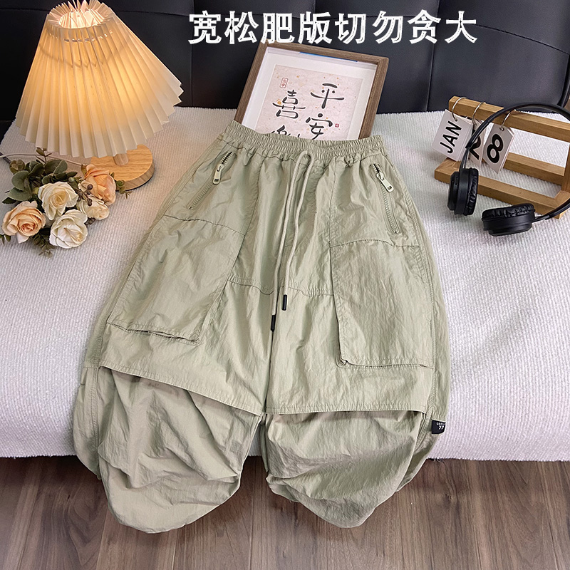 佑妈家童装儿童中大童宽松大版休闲裤男女童薄款工装裤亲子装