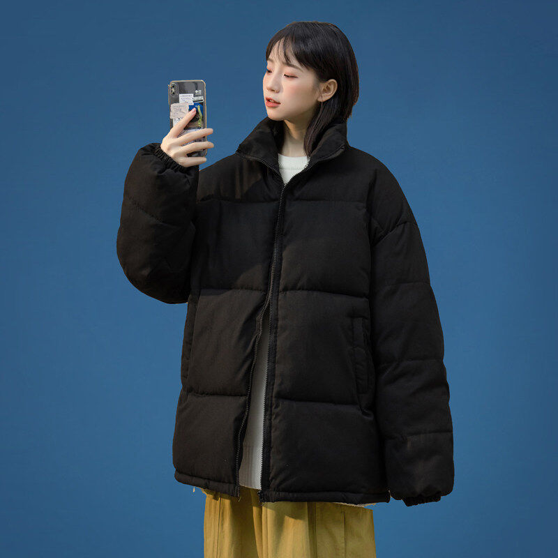 （酷丝绵面料）面包服纯色光板棉衣冬季女羽绒棉服ins外套短款棉袄