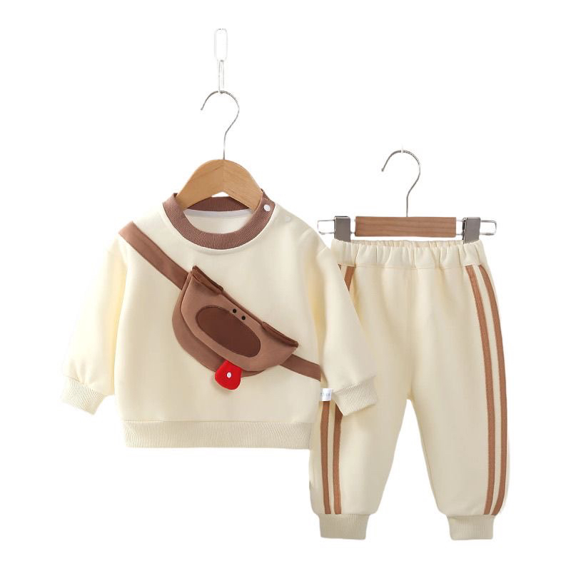男童超萌小狗衣服套装帅气男宝宝卫衣卫裤春秋新款两件套A类