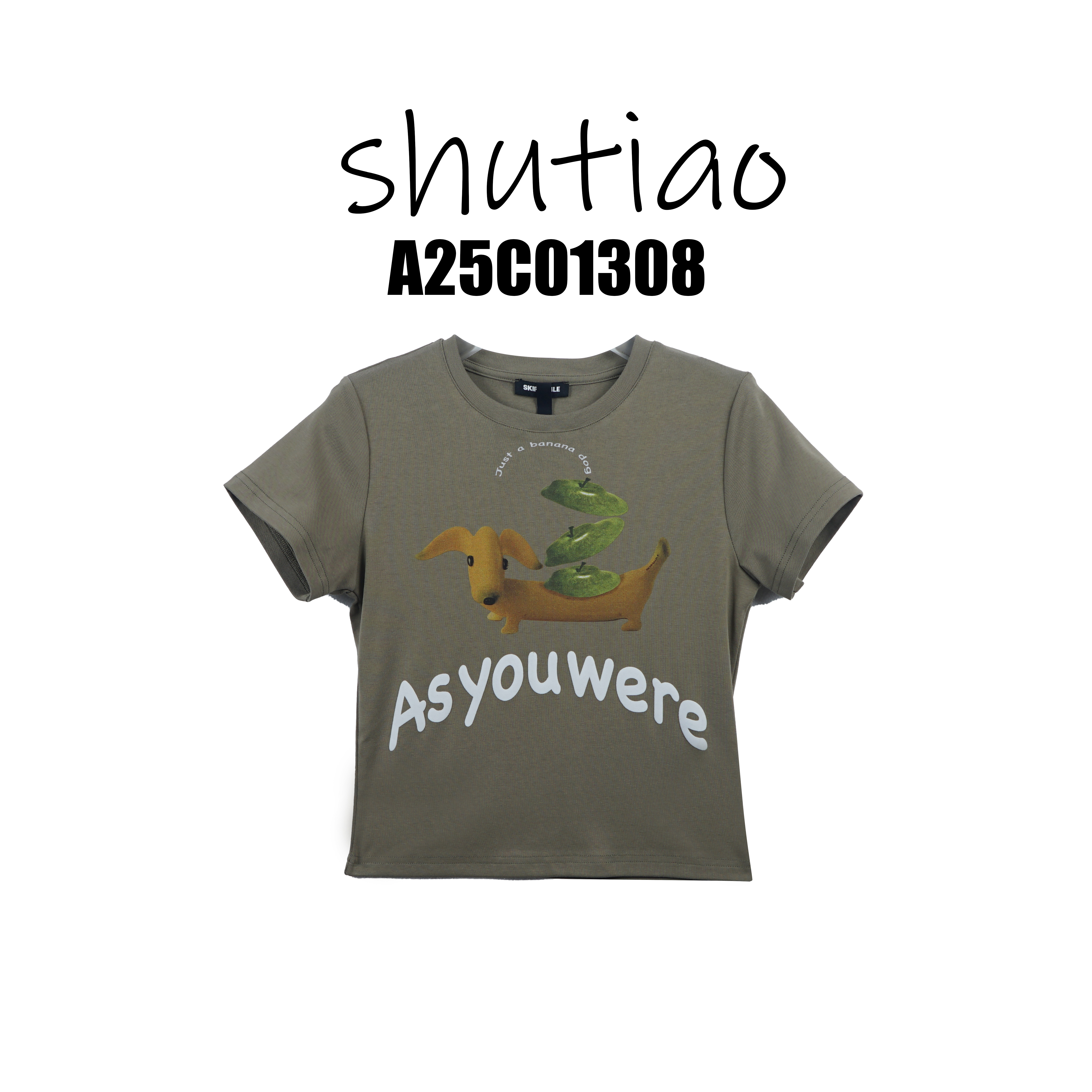 【SHUTIAO】2025春夏：新款小众设计款T恤A25C01308