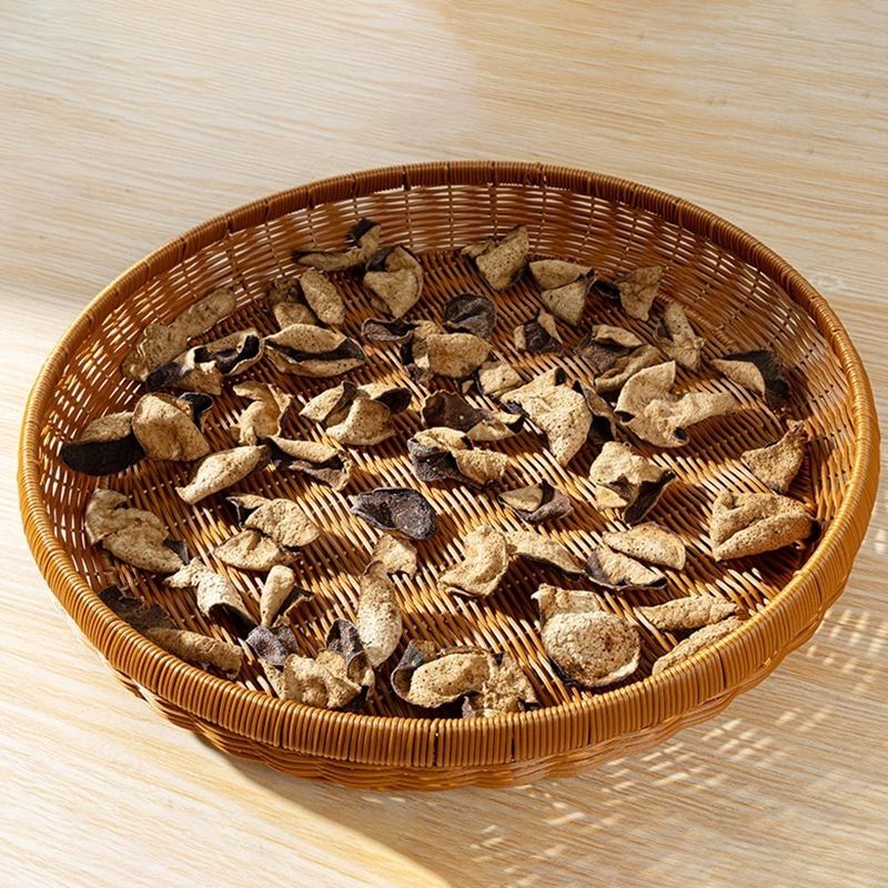 A178仿藤手工编织圆形晒筐桌面零食筐