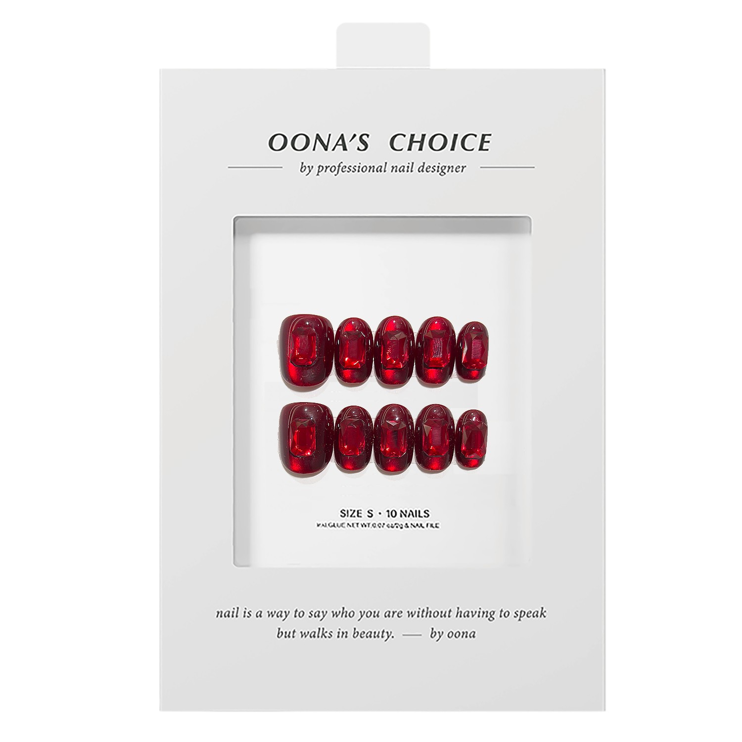 【喜囍】全华钻鸽血红猫眼质感美甲豆豆甲宝石红超显白气质穿戴甲