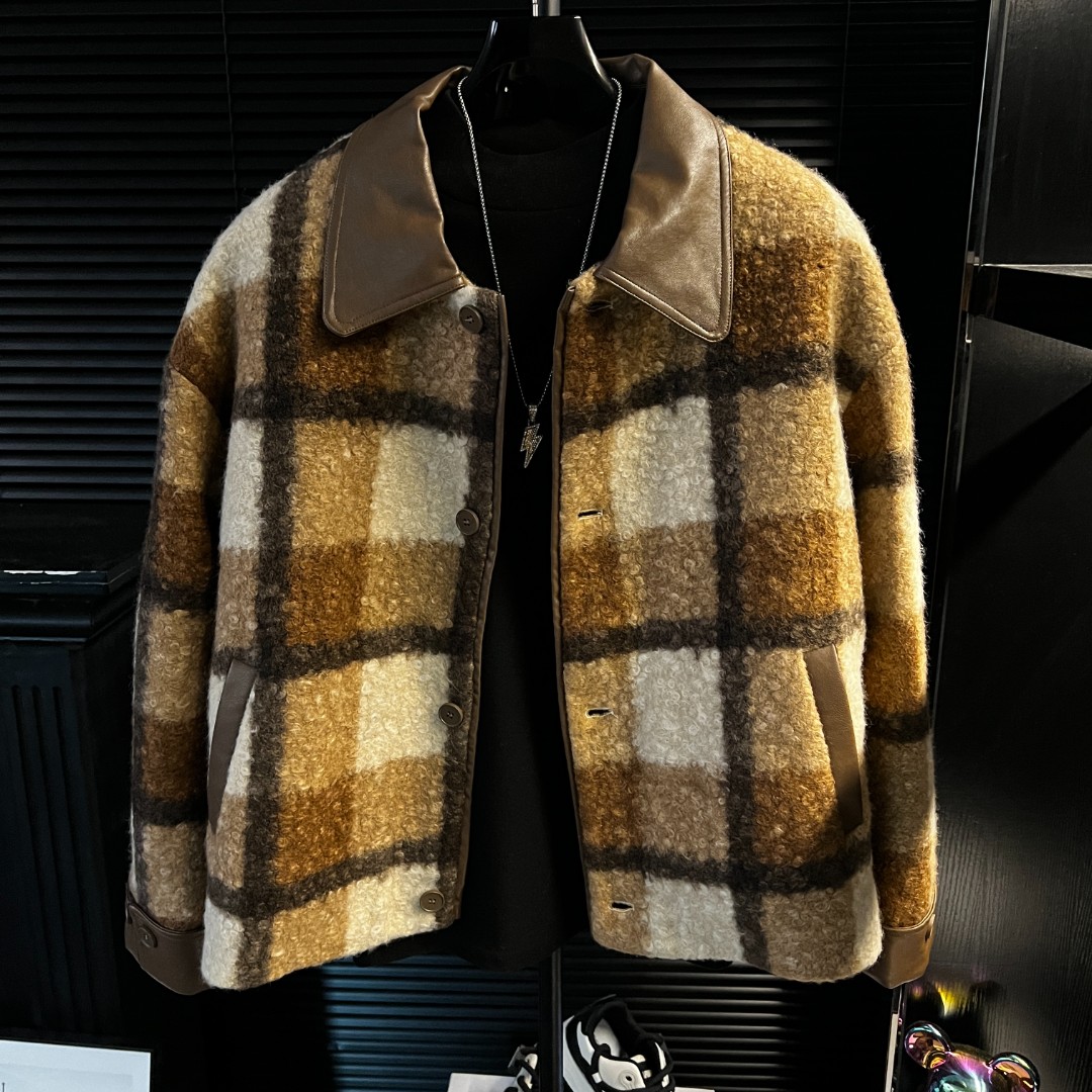 【运费补贴】JX-男士美拉德颗粒质感宽松棉服男士夹棉加厚