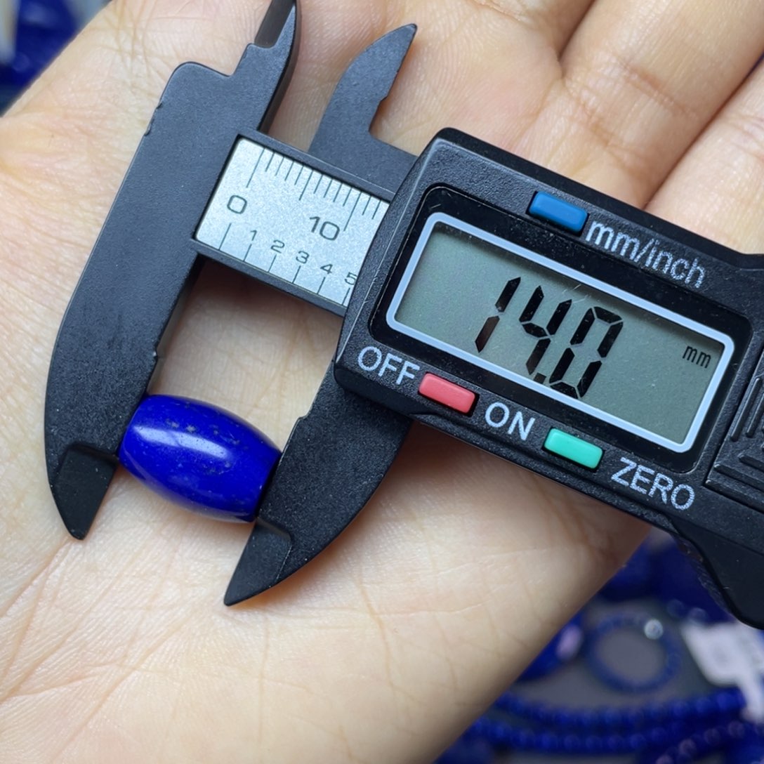 池***田青金石未镶嵌10×14mm桶珠配饰