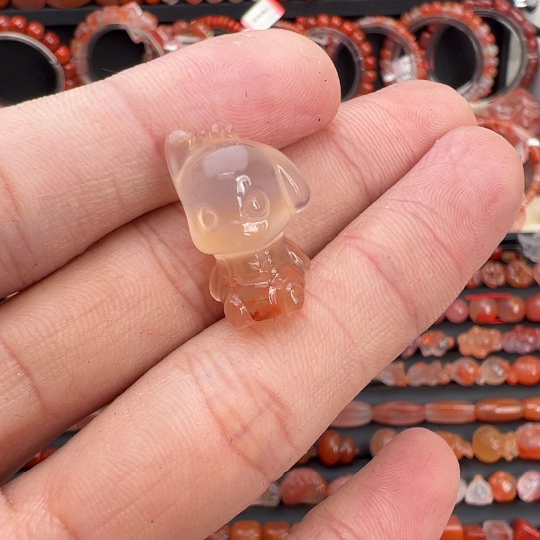 南红玛瑙未镶嵌颈饰修狗