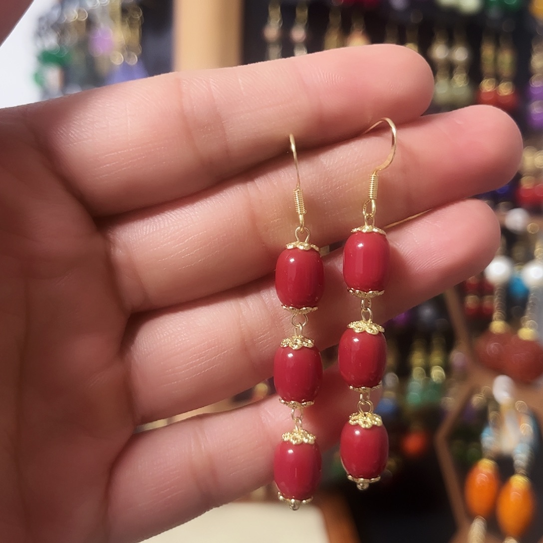 锆石纯铜925银耳饰