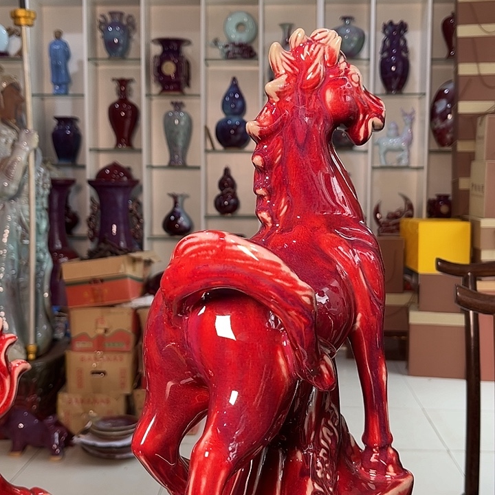 绿***晴钧瓷瓷片钧瓷摆件钧瓷摆件