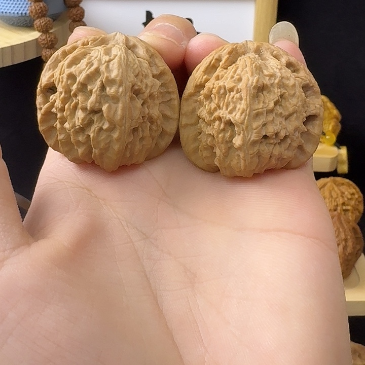 吊坠文玩核桃38加全品白狮子