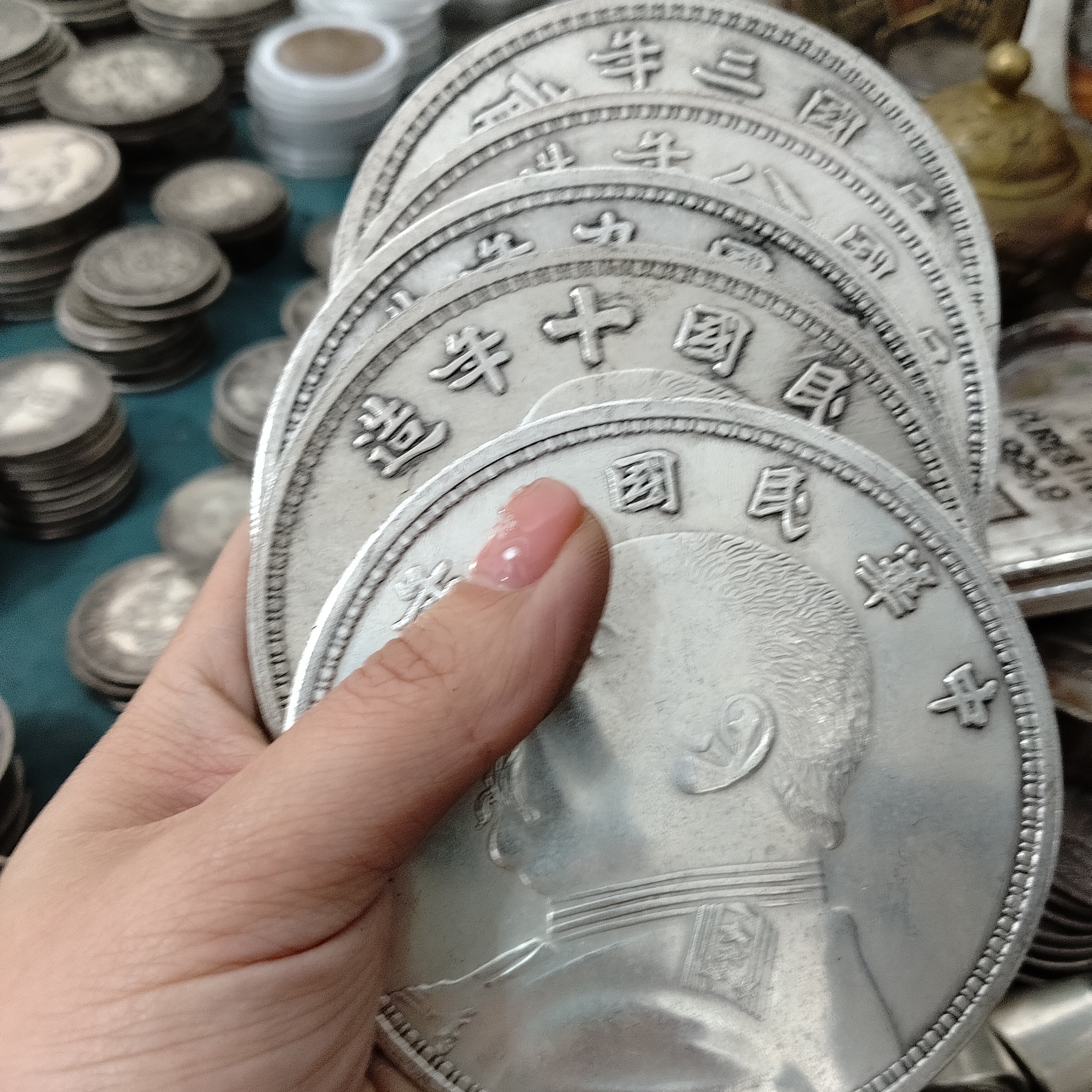 （拾）复古（龙洋）（大头）仿古工艺品桌面摆件5枚随机发