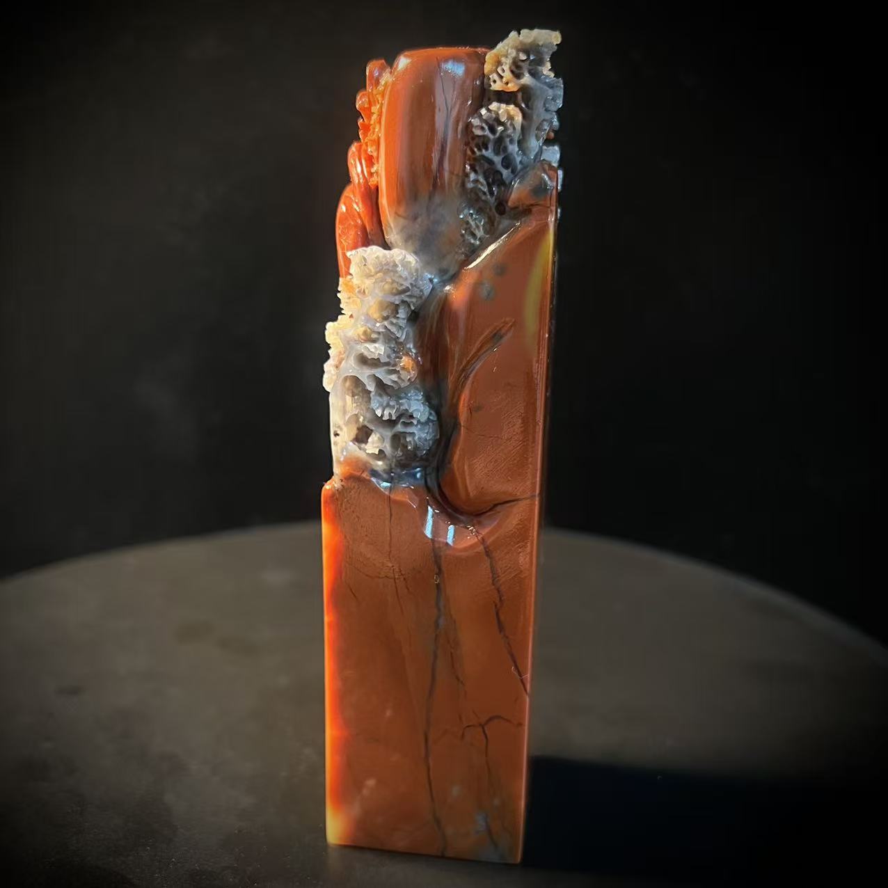 寿山石芙蓉深山访友