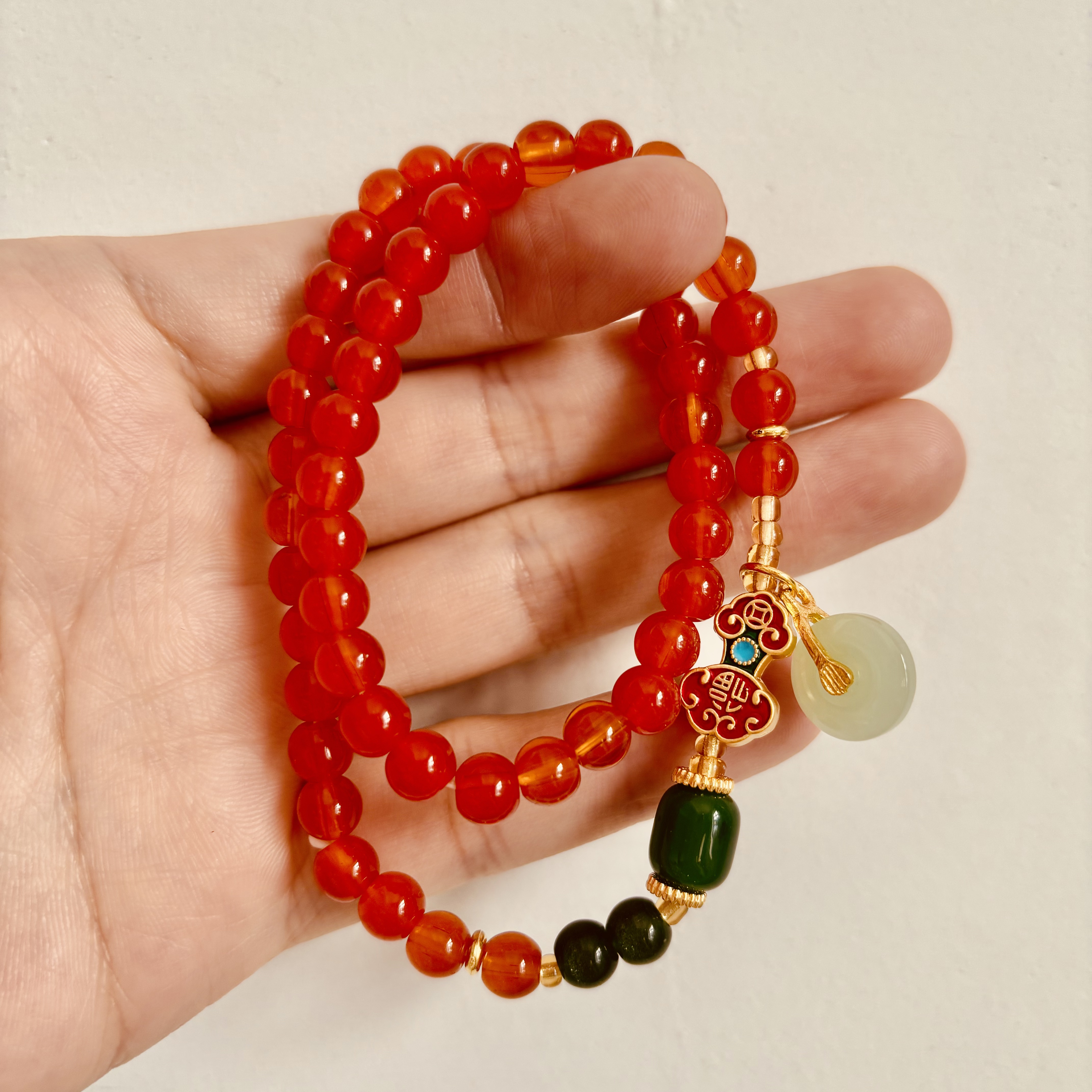 ad395-天然保真南红手串精品送礼显气质（运费险）