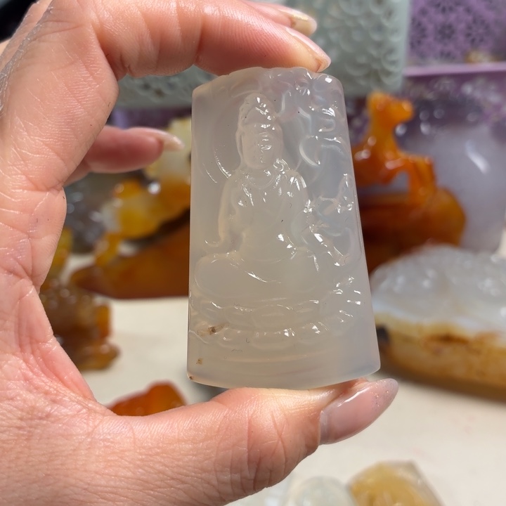 玛瑙/玉髓未镶嵌吊坠(不含链)