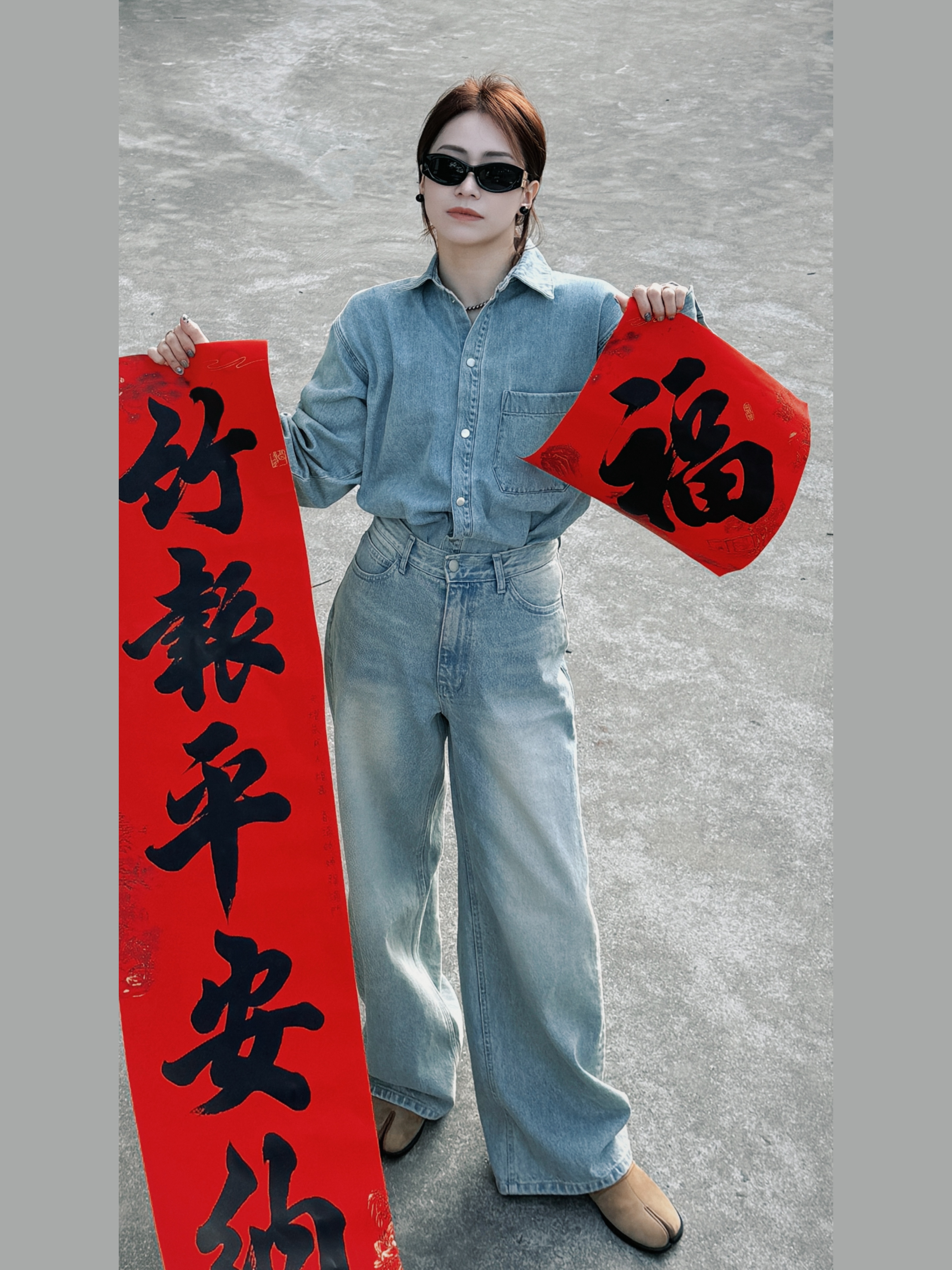 SUNCC现货 C位牛仔 春季新款高级感小众气质时尚百搭复古牛仔衬衫