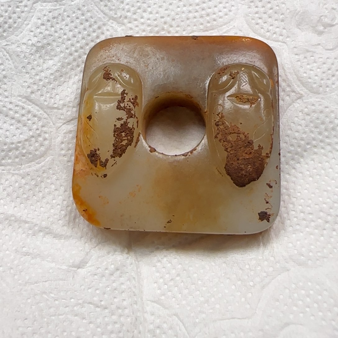 和田玉未镶嵌颈饰枕*居