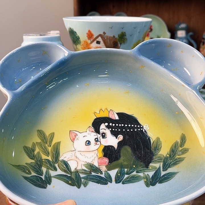 陶景德镇釉下手绘陶瓷 