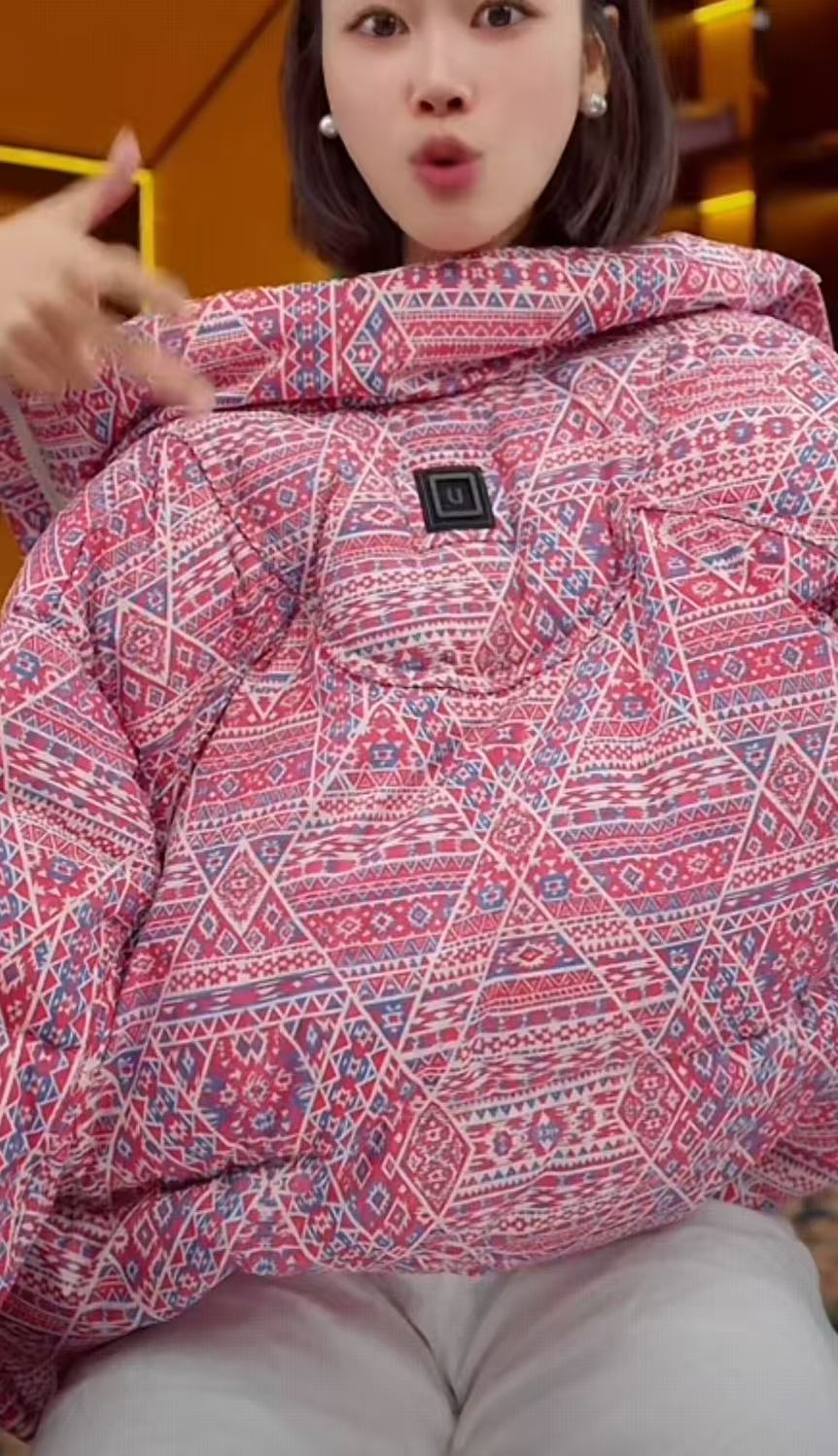 HT-2025冬季新款粉色复古时尚立领羽绒服