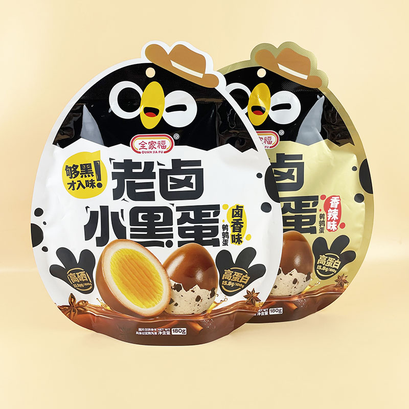 全家福老卤小黑蛋180g香辣卤香味鹌鹑蛋休闲解馋即食熟食小吃零食