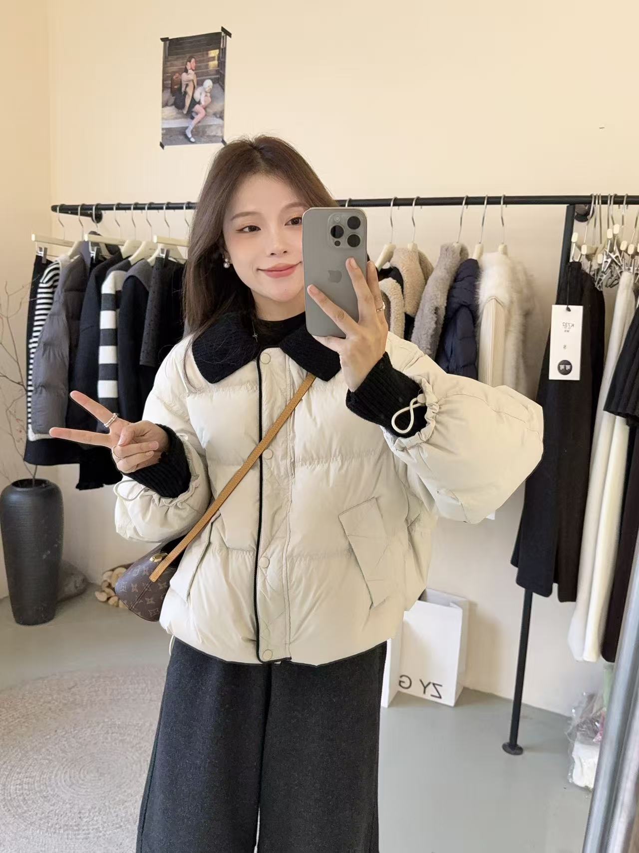 【暖窝窝】翻领女保暖宽松版羽绒服Y0023（不可机洗）
