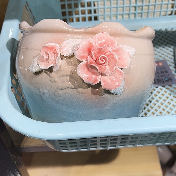 瓷片花盆多肉植物艺术品