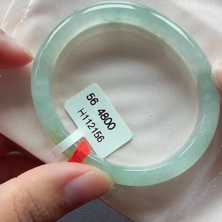 翡翠未镶嵌手镯（贵妃镯）天然缅甸A货翡翠（53/54）完美