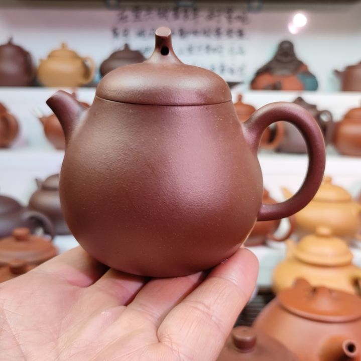 紫砂茶壶茄瓜底槽清160cc左右