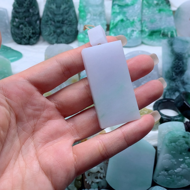 定制翡翠未镶嵌无事牌